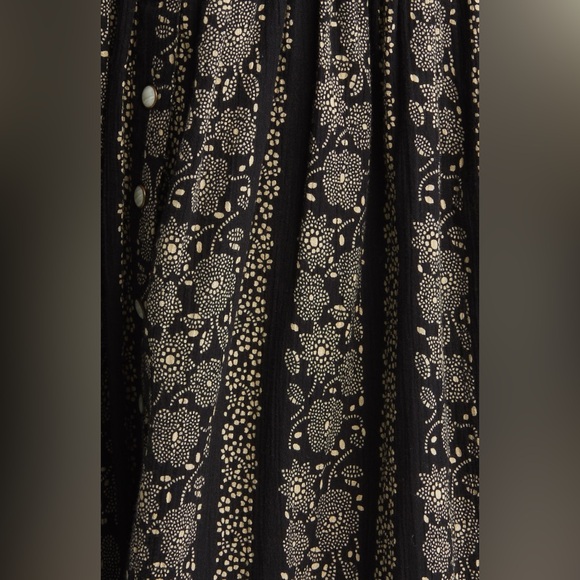 THE GREAT. Black and Cream Floral Maxi Skirt - Picture 2 of 13
